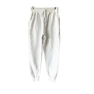 NWOT Blank Knight White Sweatpants with Black Logo SZ S